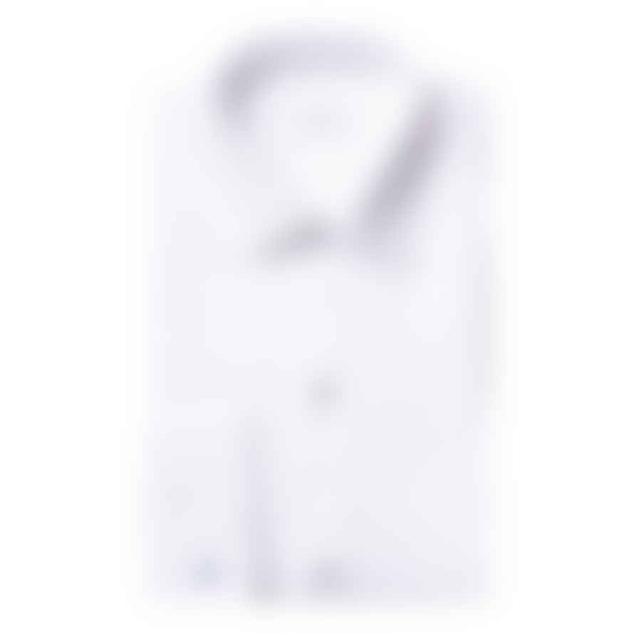 ETON  White Plisse Slim Fit Black Tie Dress Shirt 