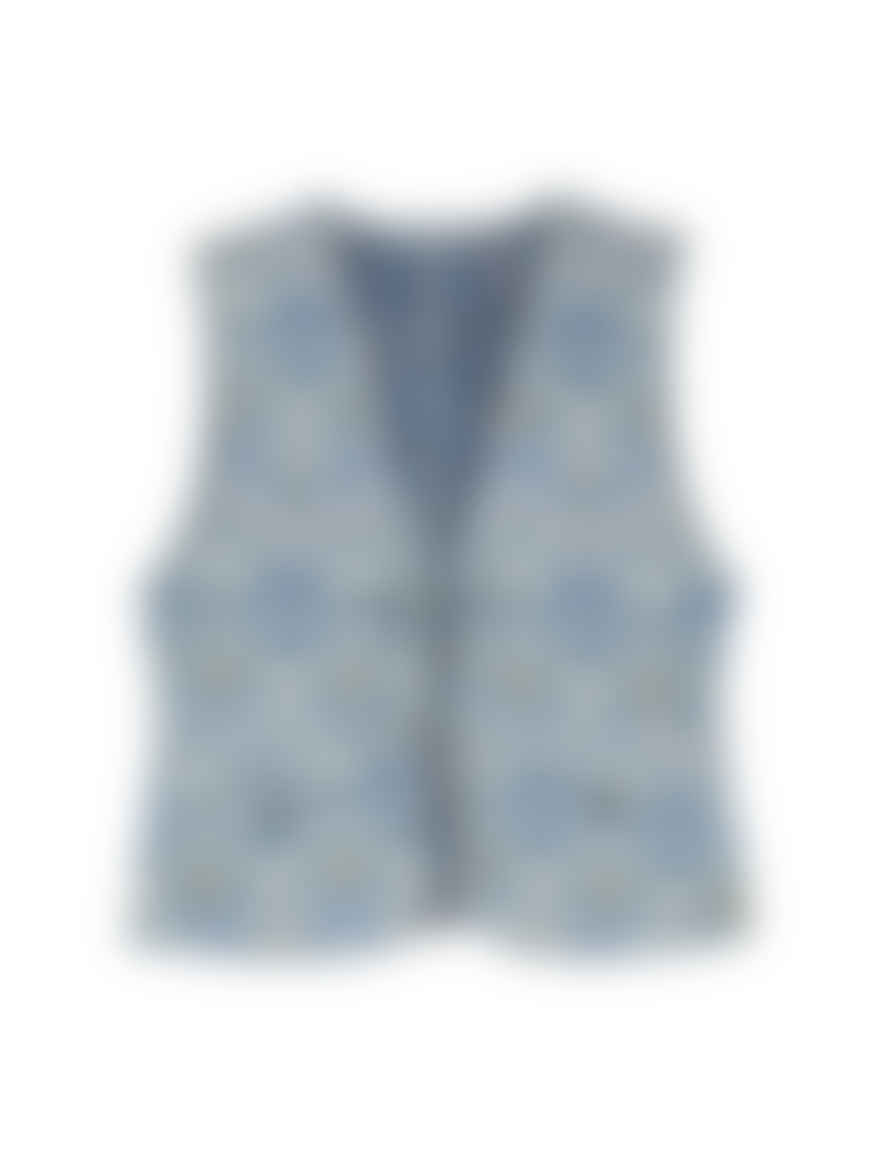 APOF Ditte Quilted Vest Burton Bloom & Blue Morris