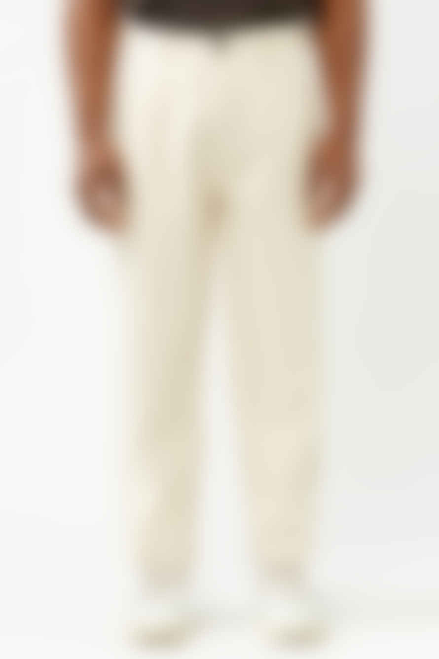 Outland Off White Pleat Twill Pants