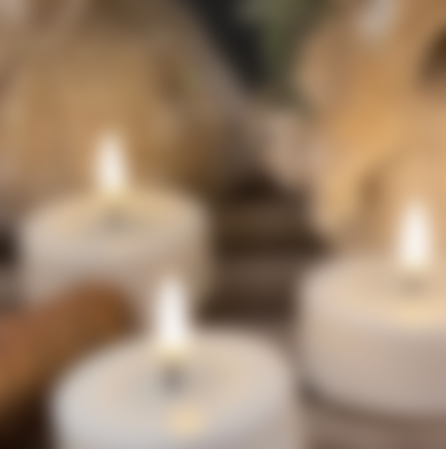 TUSKcollection Pack Of Two Led Tea Lights Cream Small