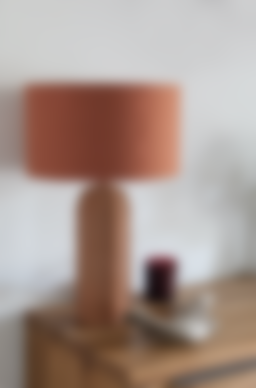 The Home Collection Terracotta Bobble Lamp With Shade
