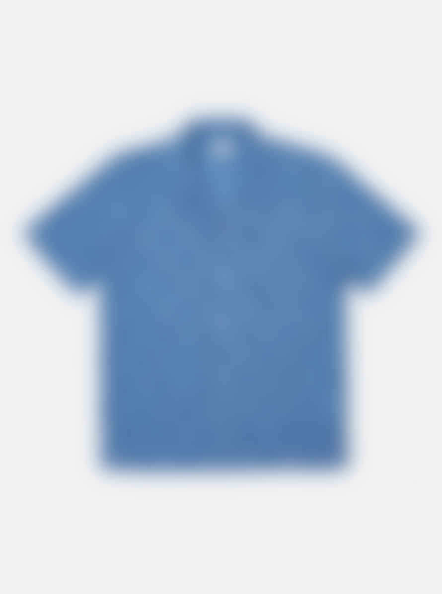 Universal Works Chemise Road Shirt Dot Cotton Blue