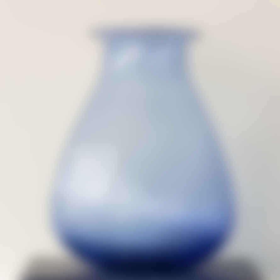Grand Illusions Ravi Recycled Glass Vase - Blue