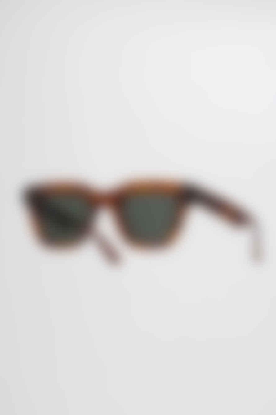 Monokel Eyewear Eyewear - Ellis Amber Sunglasses - Green Solid Lens