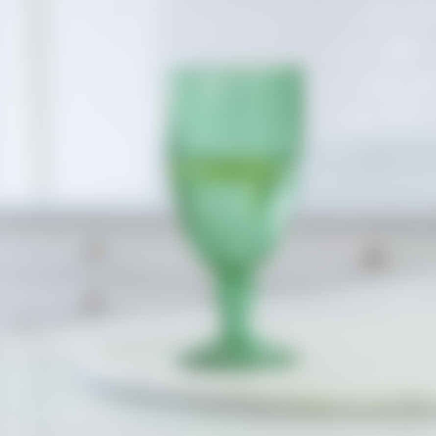 Grand Illusions Recycled Bubble Wine Glass In Sea Green