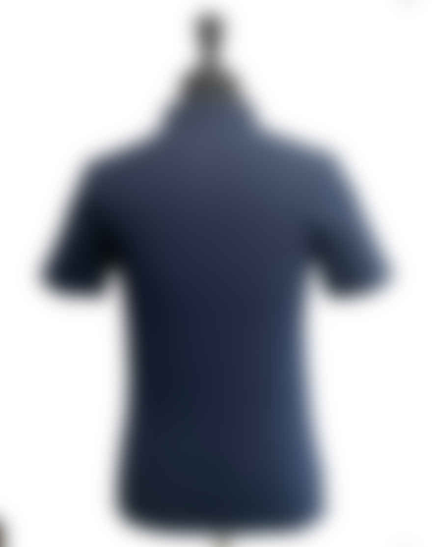 Vilebrequin  Navy Marino Blue Piquet Cotton Slim Fitting Polo T Shirt 