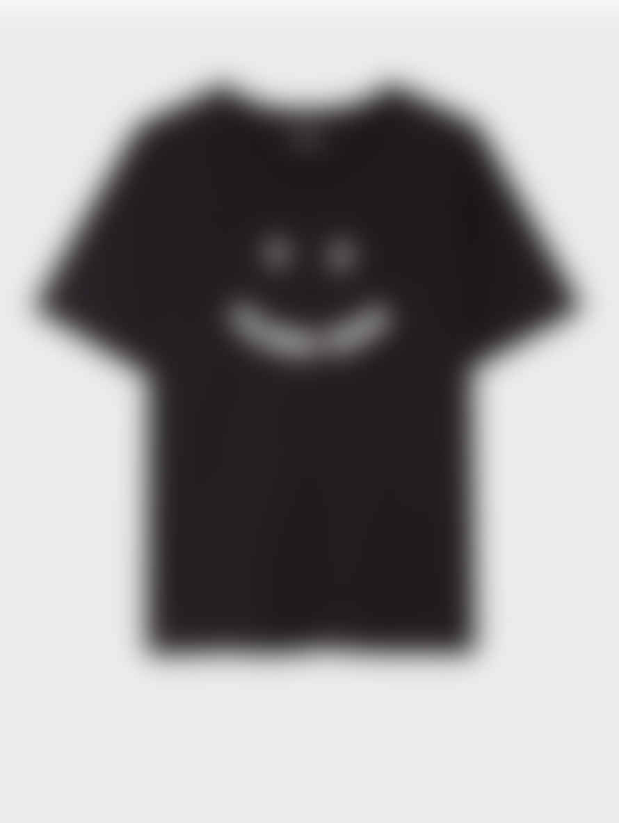Paul Smith Black T Shirt In White with Smiley 