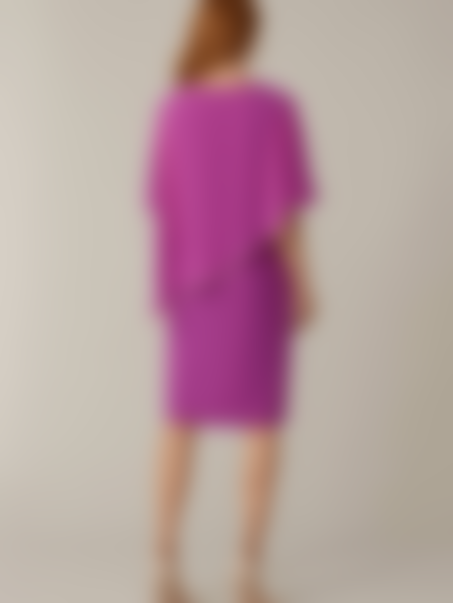Joseph Ribkoff Grape Sparkle Layered Dress 