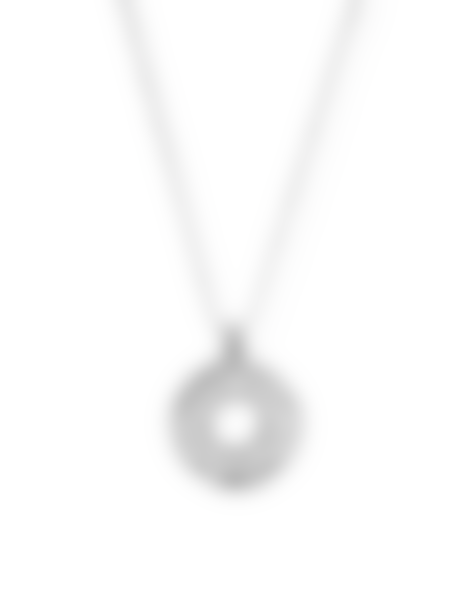 ChloBo Silver Diamond Cut Chain Heart Mandala Pendant Necklace 
