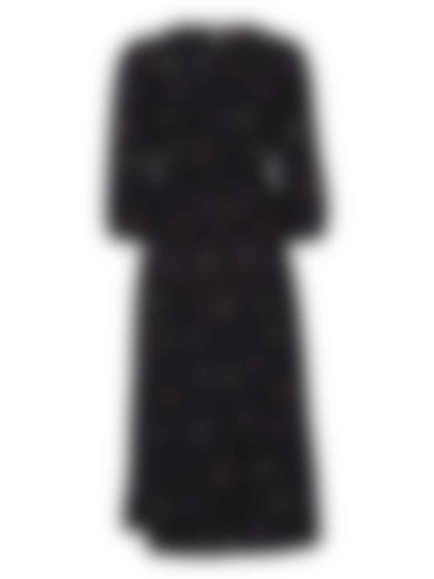 b.young Black Byhanla Embroidered Dress