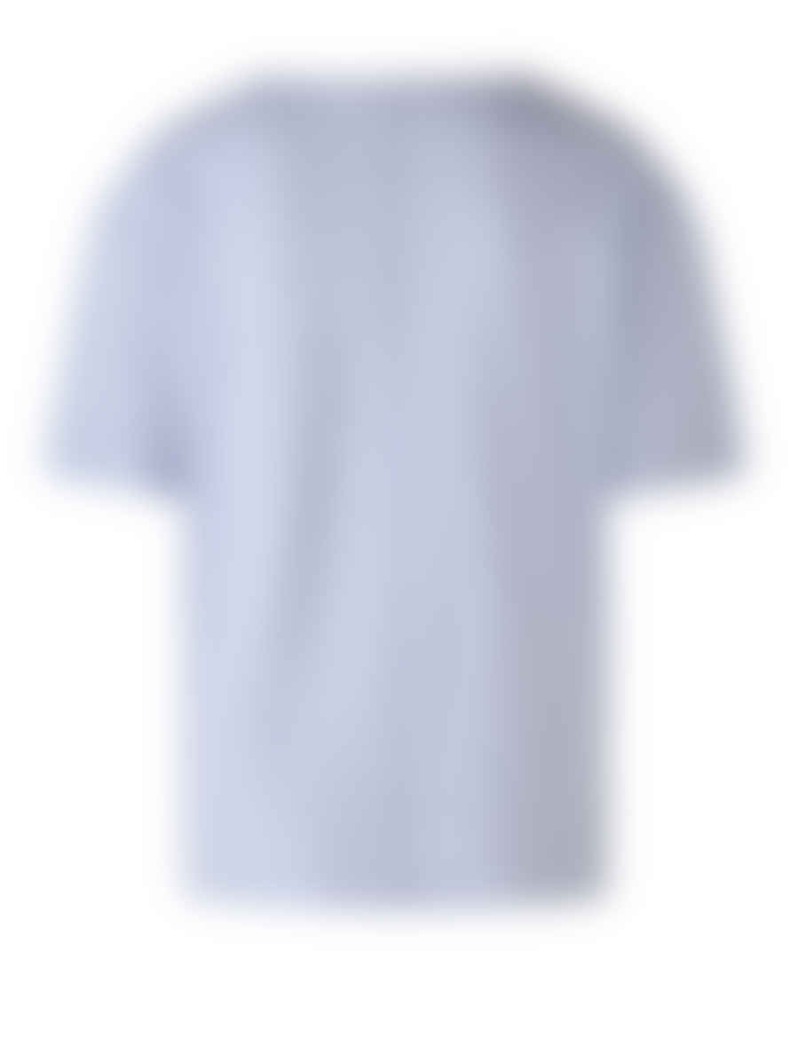 Oui Blue Printed T Shirt