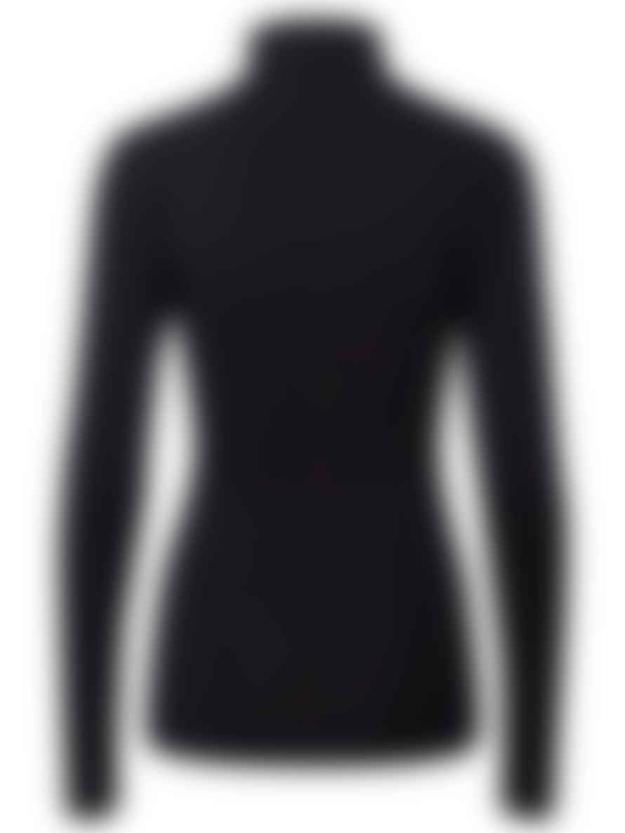 b.young Black Pamila Roll Neck Top