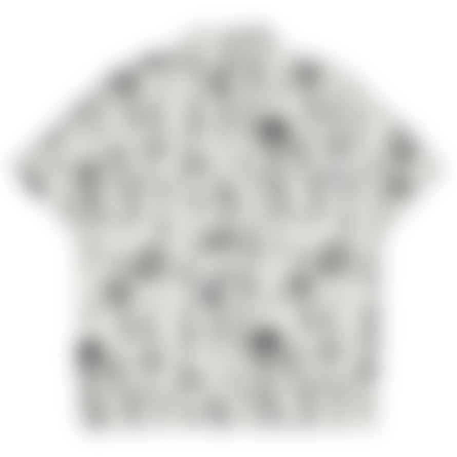 Edwin Private Letter Shirt In Linen/Cotton Black / White