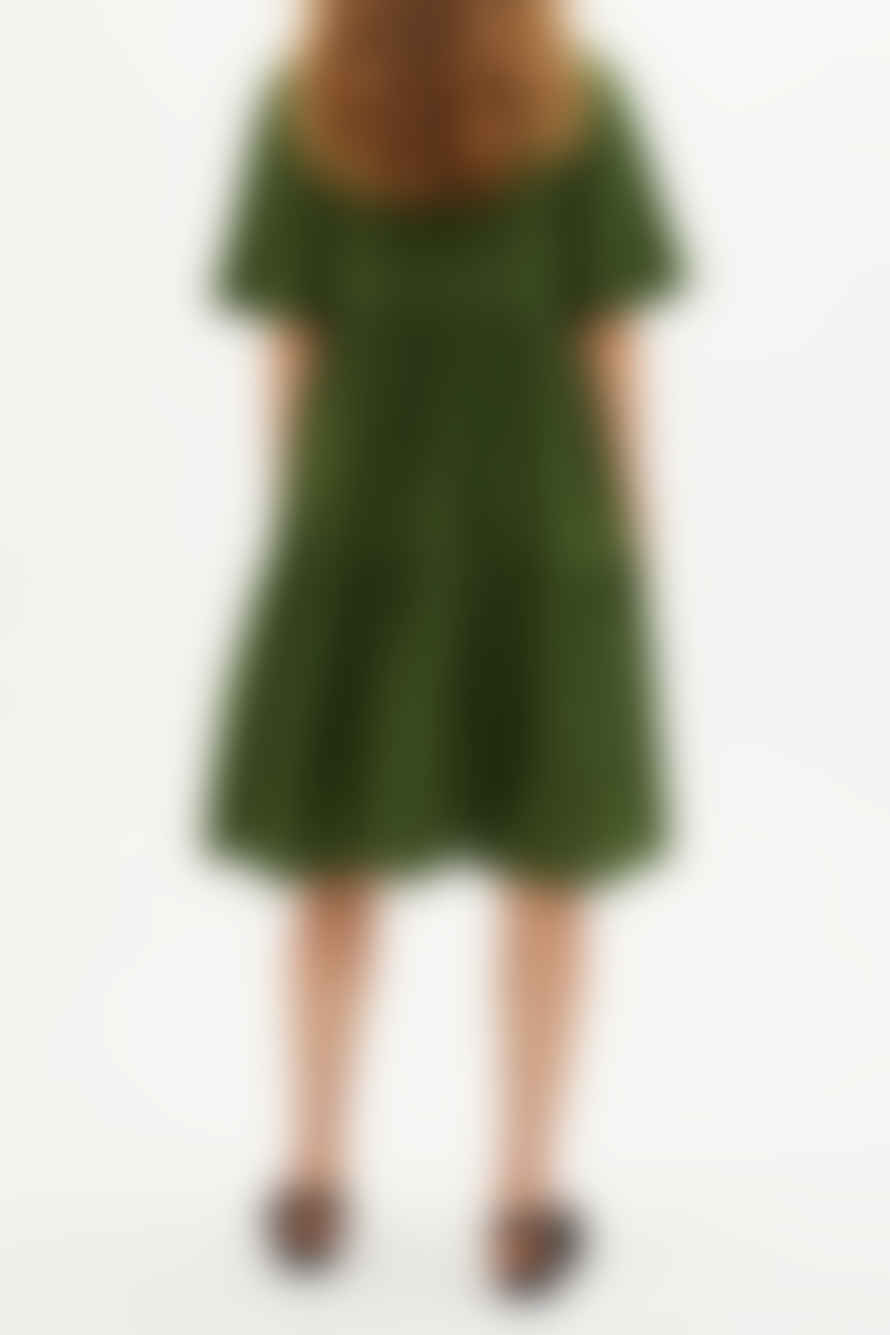 Thinking Mu Green Hemp Fresia Dress