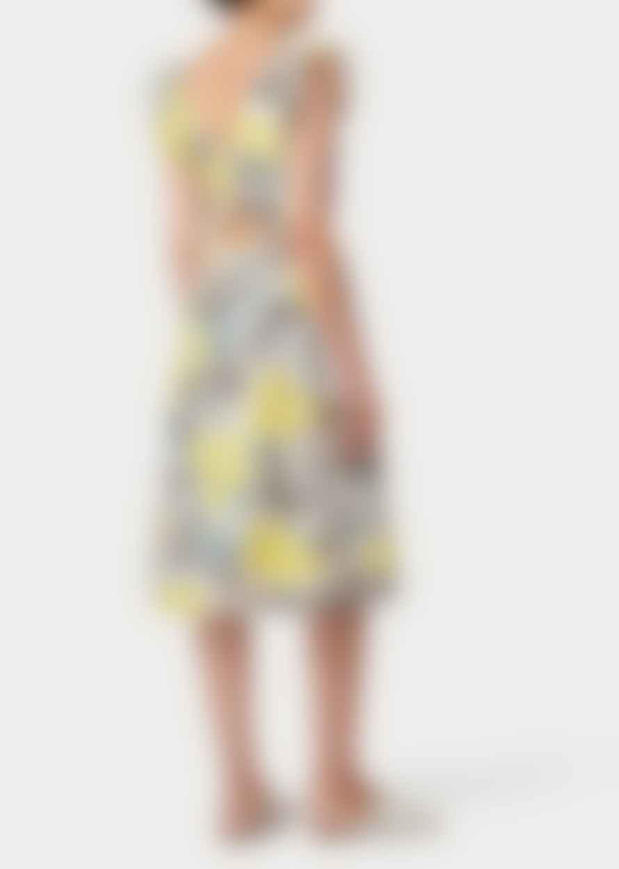 Paul Smith Yellow Printed Sleeveless Midi Dress