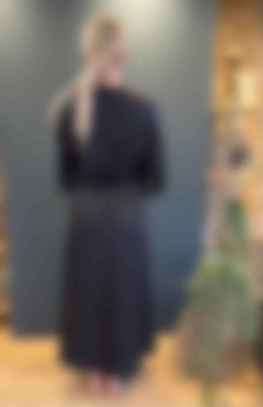 Pennyblack Enver Satin Fringed Dress In Black