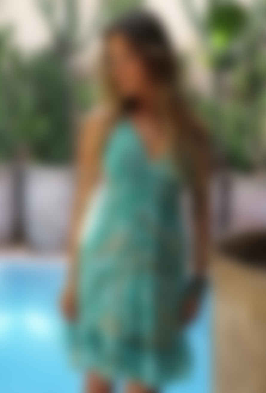 Sophia Alexia Mini Aqua Pebbles Ibiza Dress