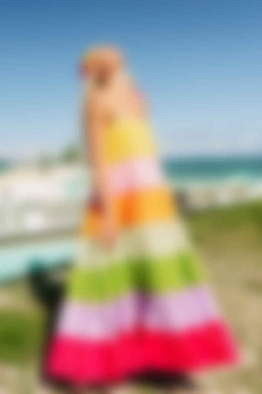 Sundress Mix Color Betty Maxi Dress
