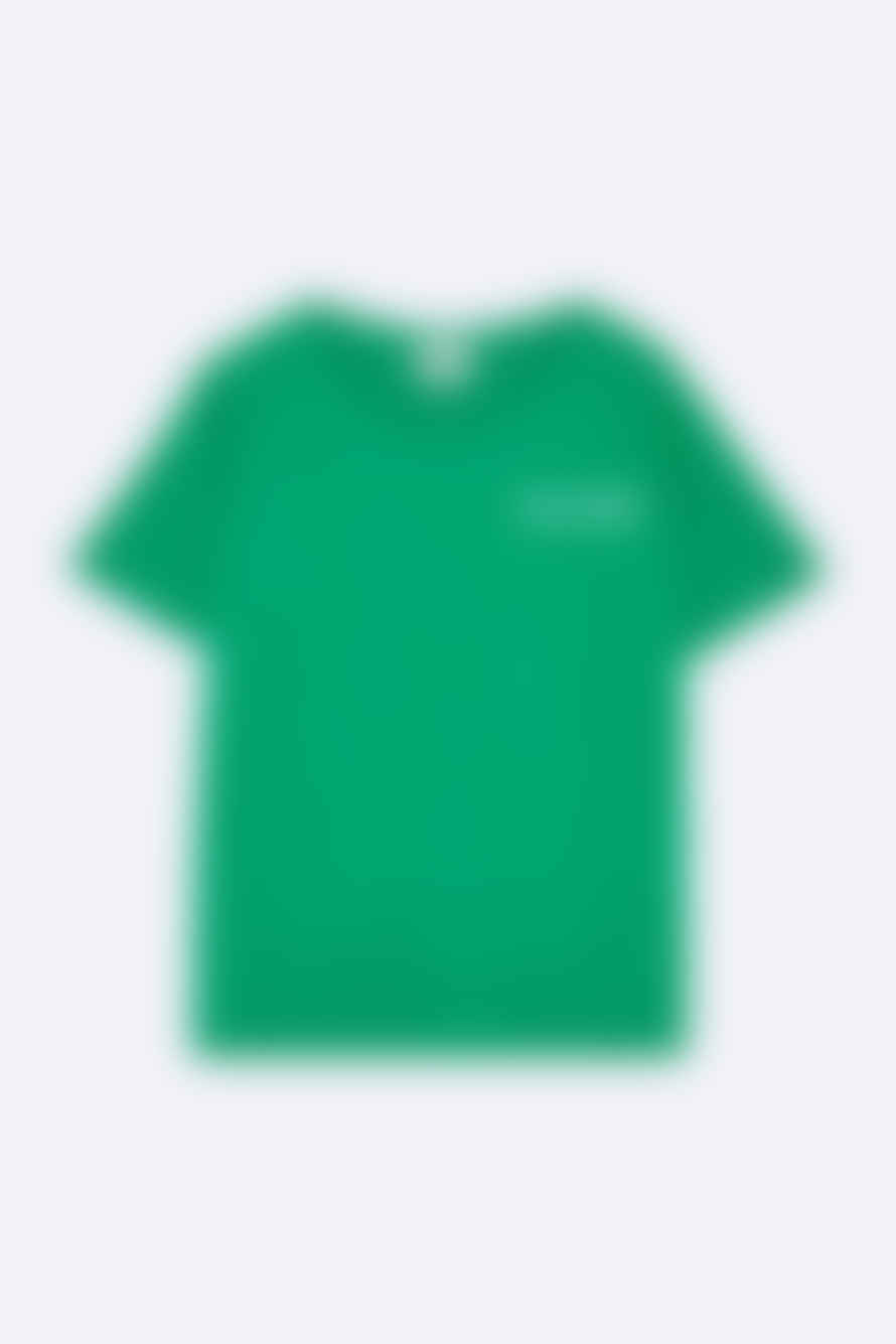 LOVE kidswear Balthasar T-shirt In Grass-green With Oh Boy Embroidery For Kids