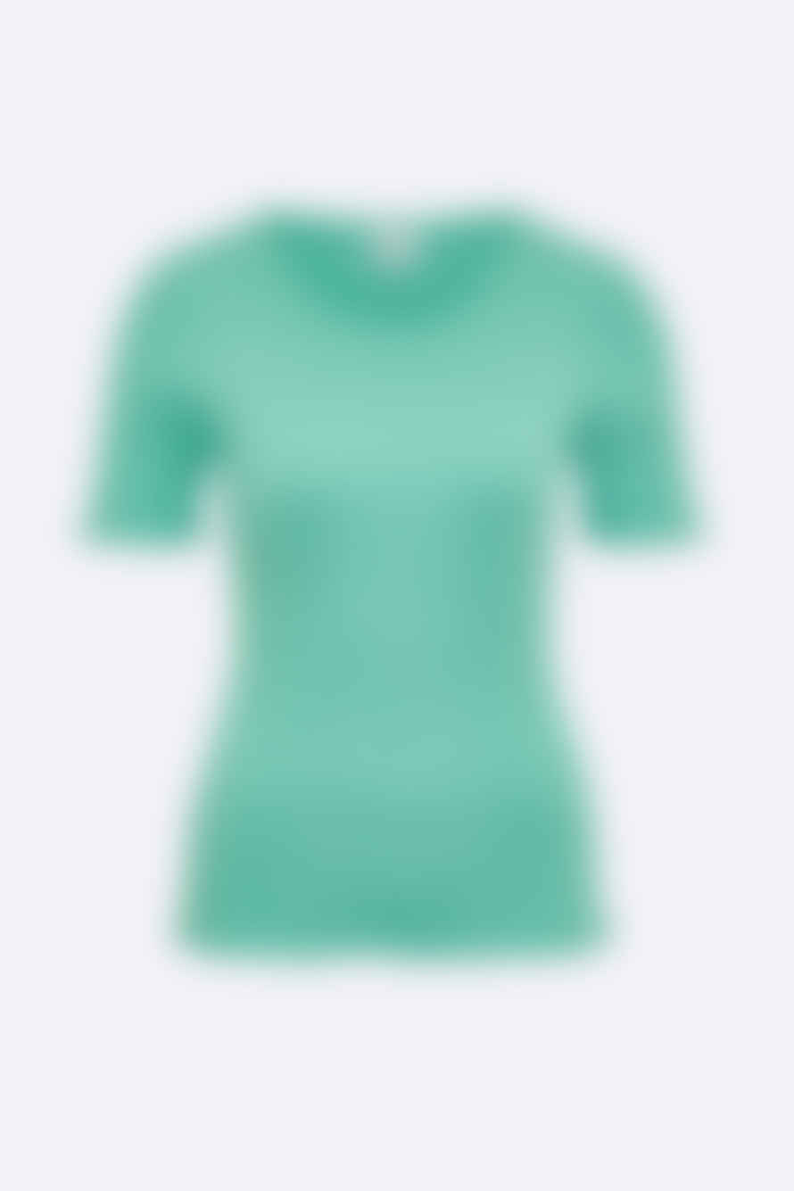 LOVE kidswear Bea T-shirt In Emerald Green Rib Jersey For Women