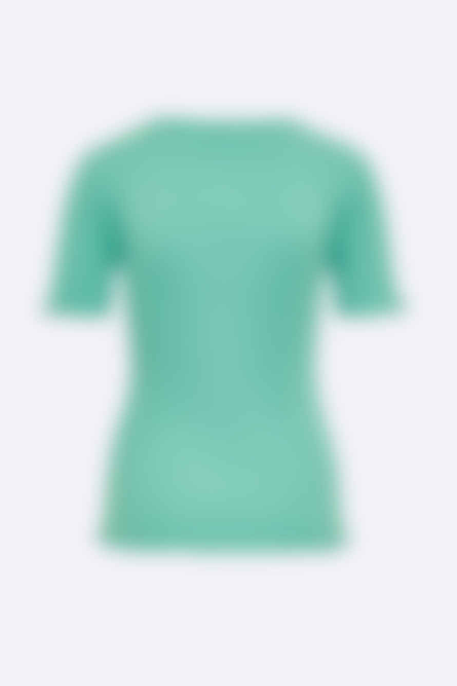 LOVE kidswear Bea T-shirt In Emerald Green Rib Jersey For Women
