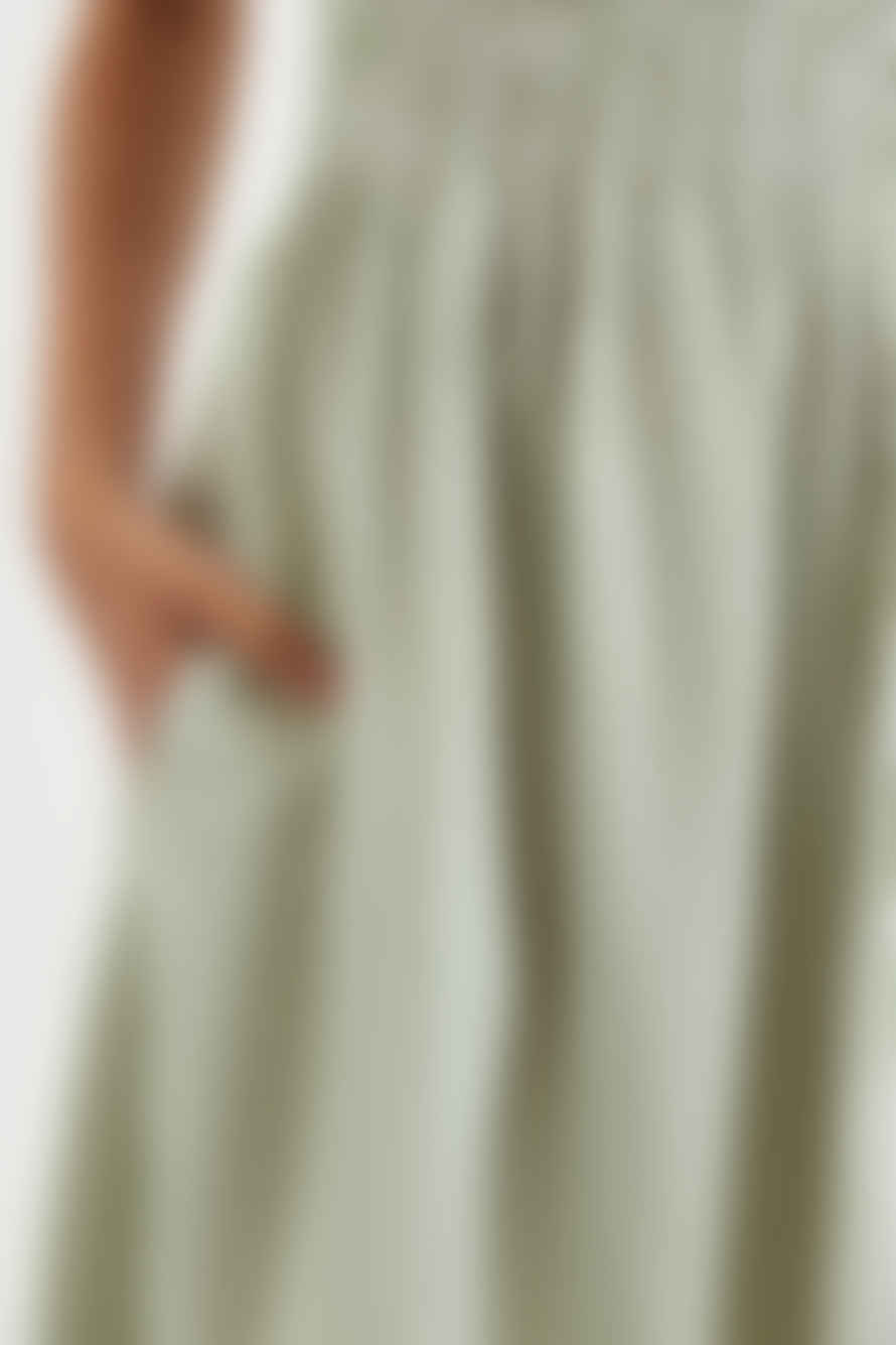 Louche | Babette Sail Stripe Midi Dress | Green