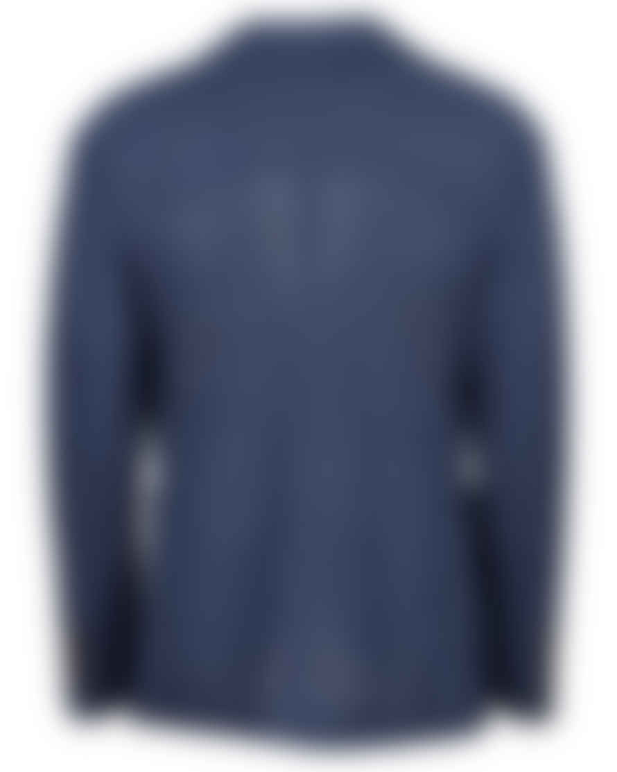 Circolo 1901 - Navy Blue Linen And Cotton Blend 2 Button Jacket Cn3966
