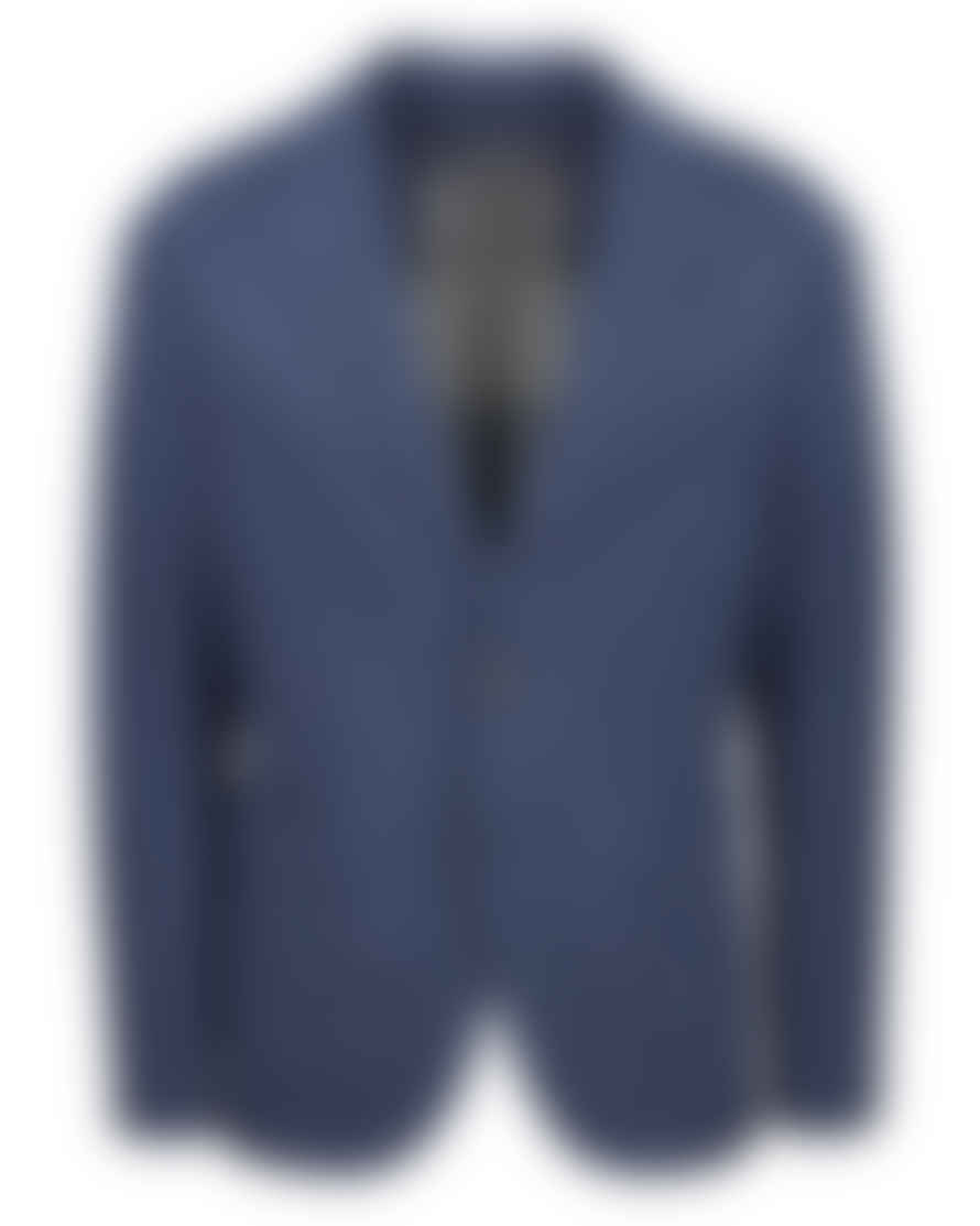 Circolo 1901 - Navy Blue Linen And Cotton Blend 2 Button Jacket Cn3966