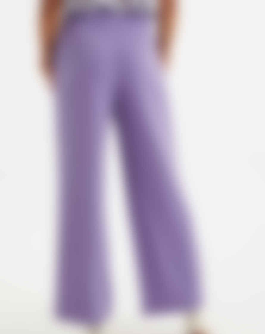 Lilac Rose Louche Elina Wide Leg Trouser In Lilac
