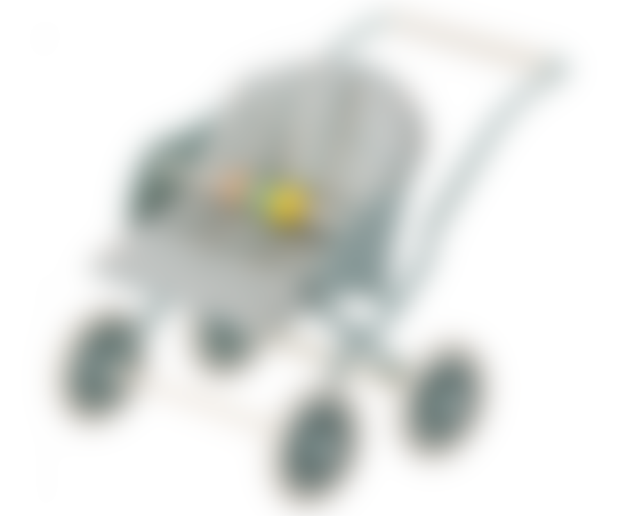 Maileg Kinderwagen Babymäuse - Minze