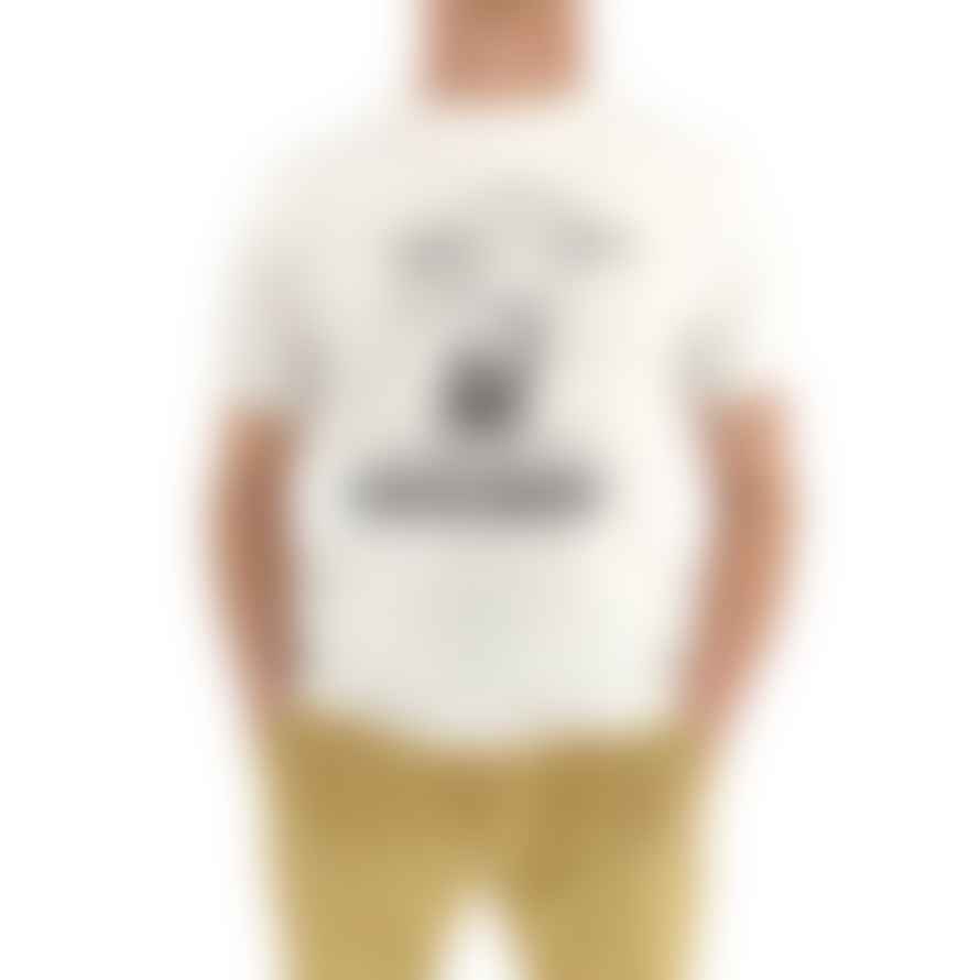 In The Box  T-shirt Charlie Brown Baseball Garment Dyed Uomo Panna