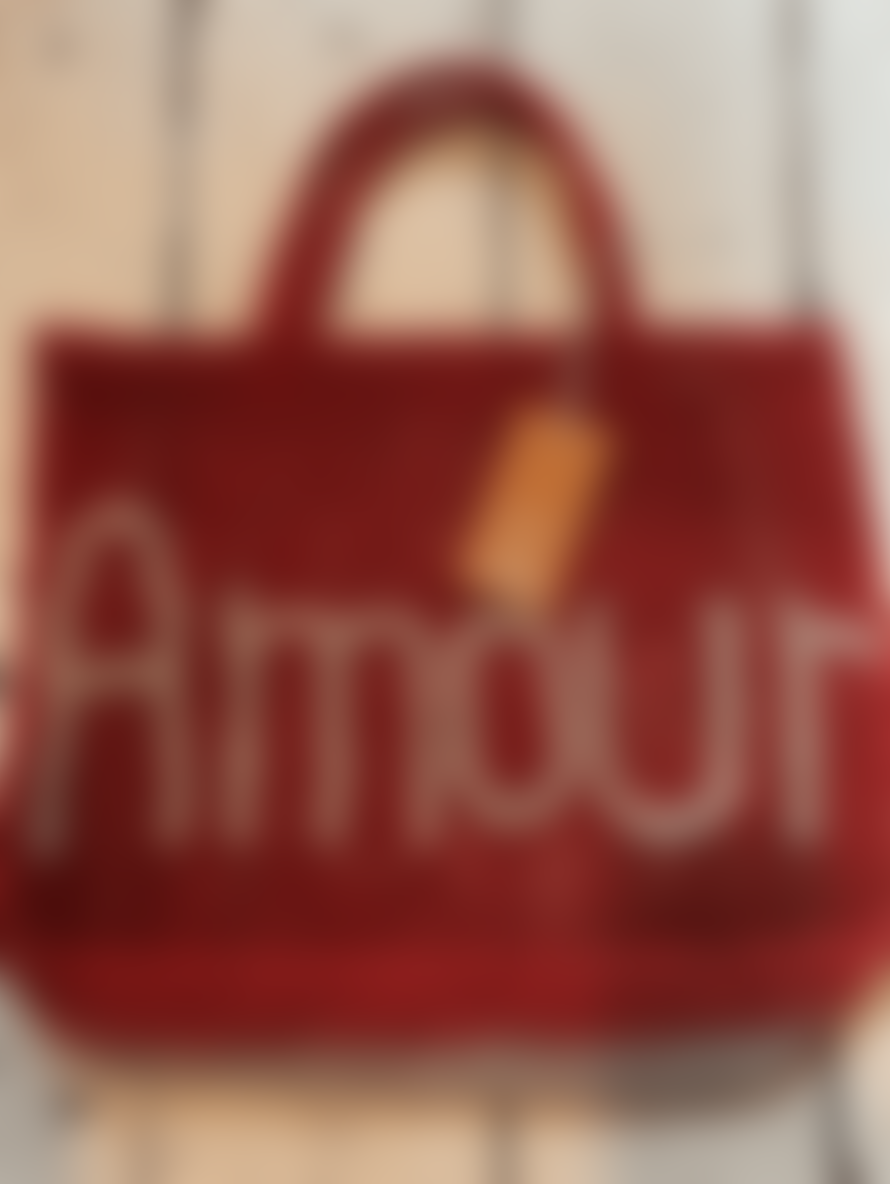The Jacksons Scarlet and Natural Amour Jute Bag