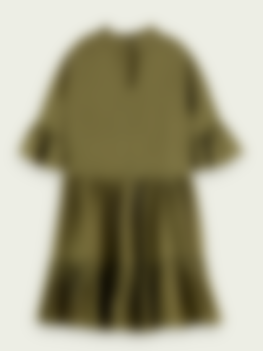 Scotch & Soda Mini Ruffle Sleeved Tiered Dress