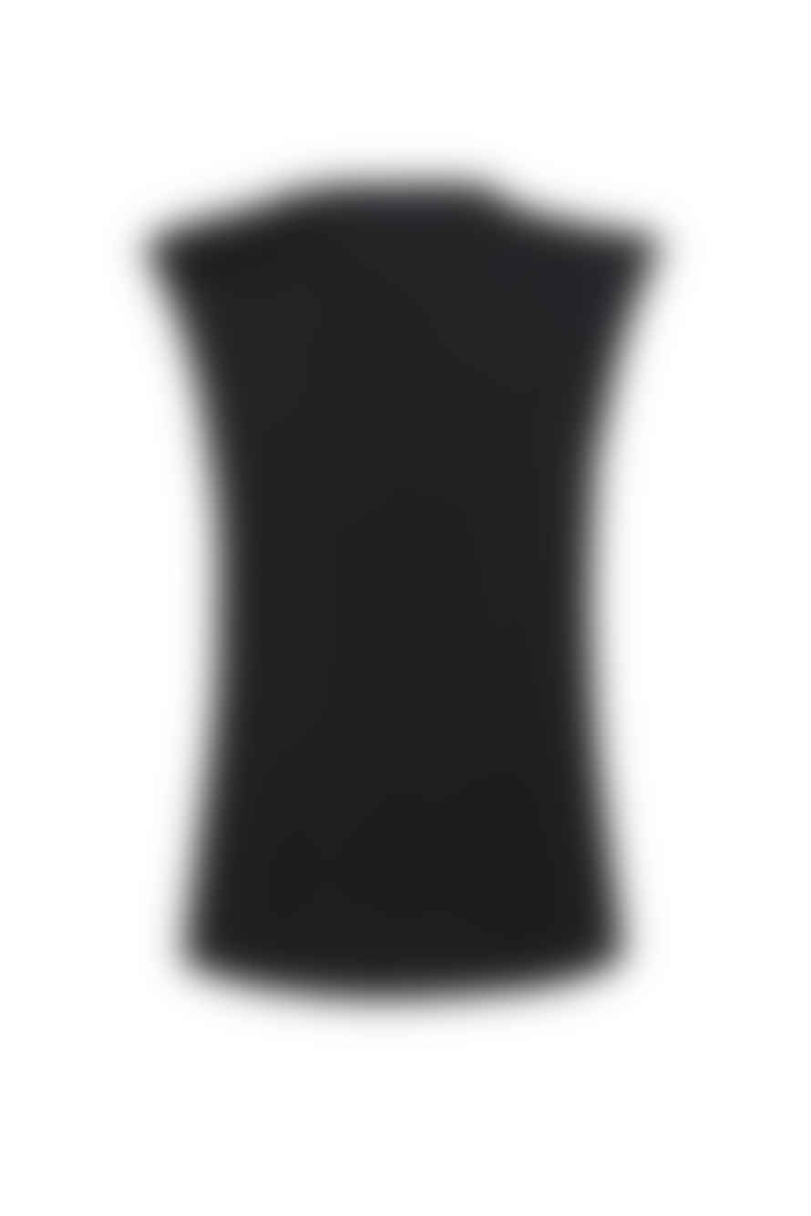 INNNA Black Vest With A Mohair Shoulder