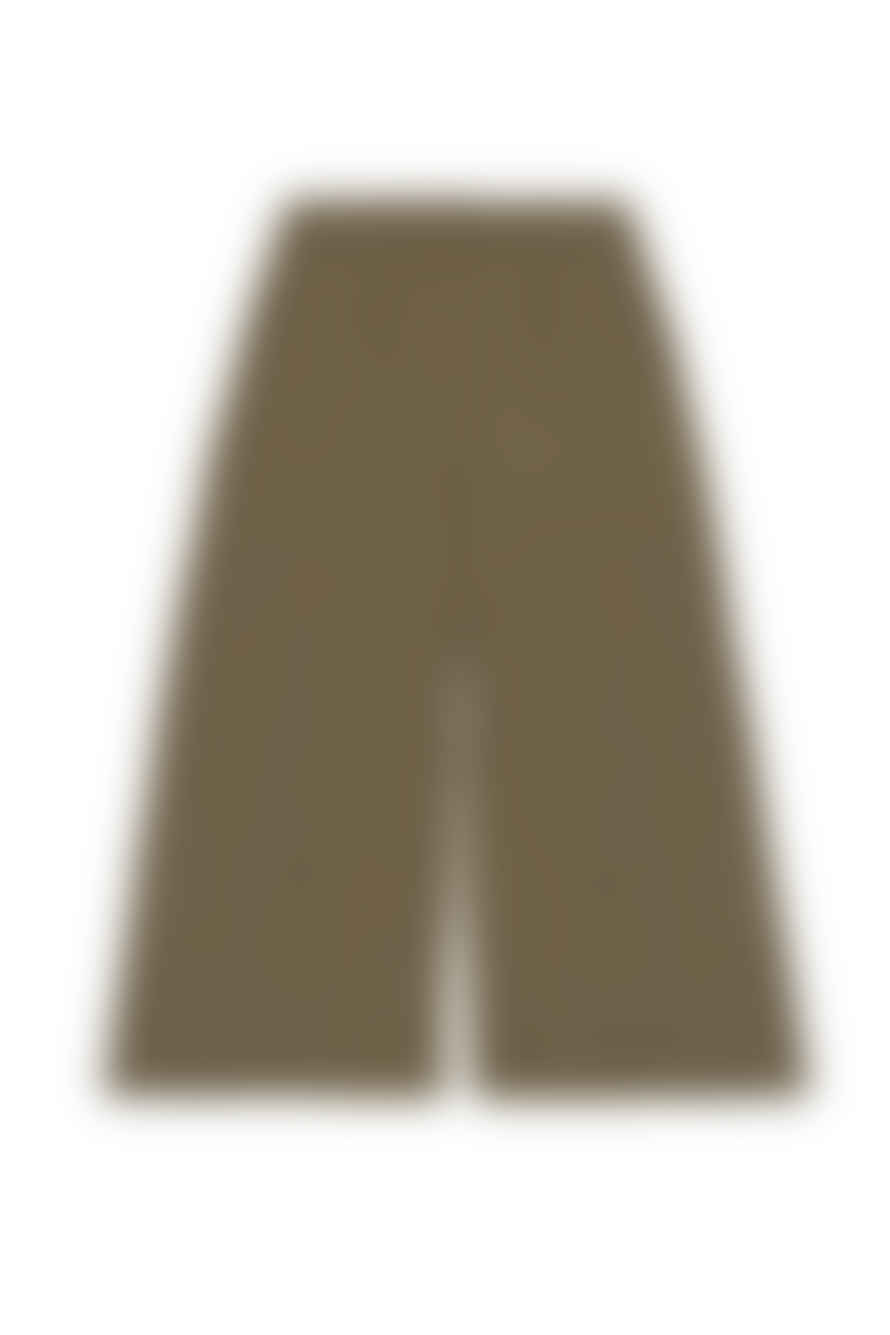 Saywood Amelia Wide Leg Culotte Trouser In Khaki Deadstock Cotton