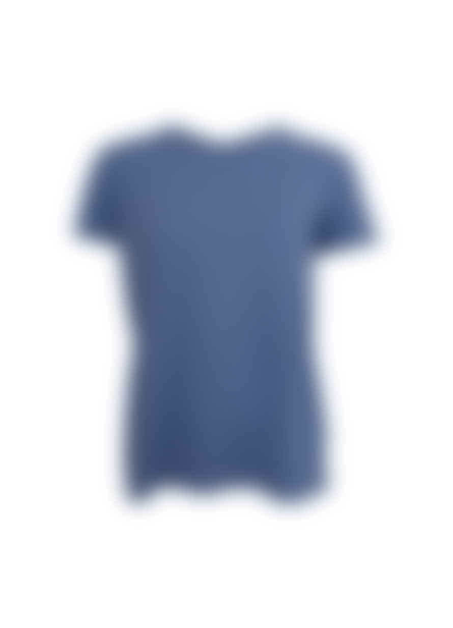 Black Colour Short Sleeved T Shirt - Light Blue