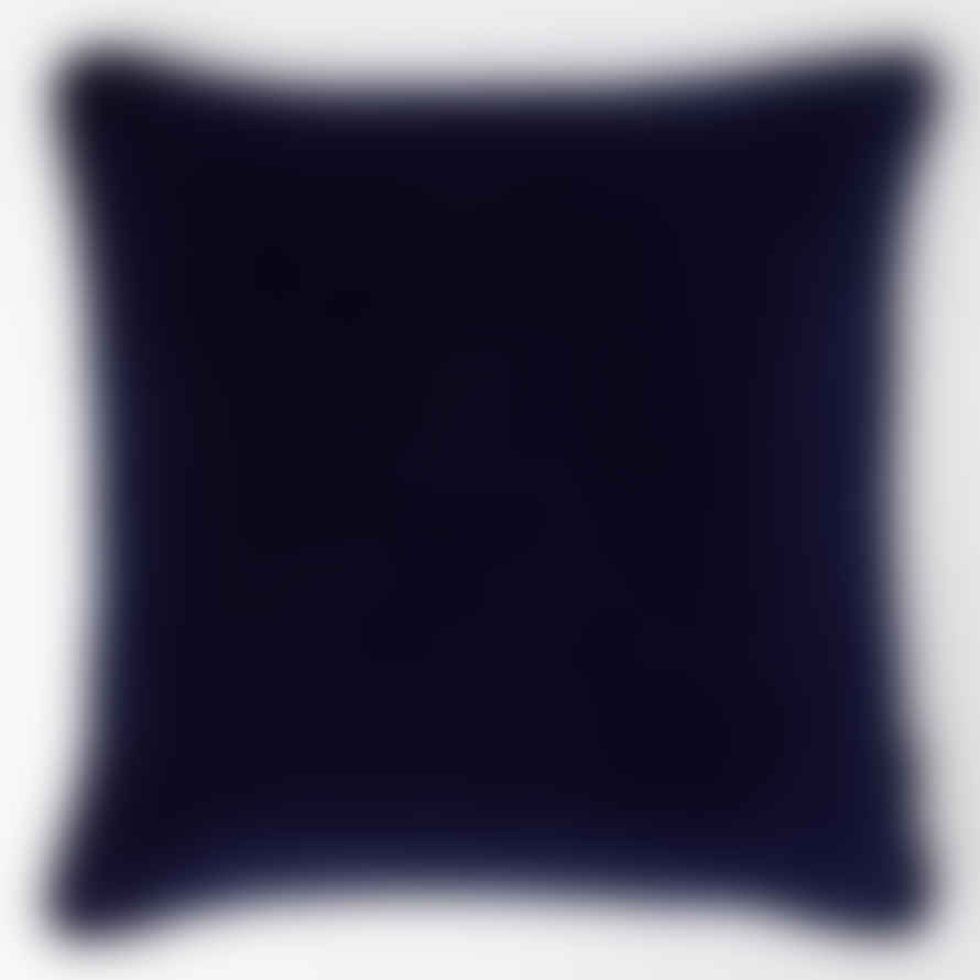 Elizabeth Scarlett Parrot Velvet Navy Cushion