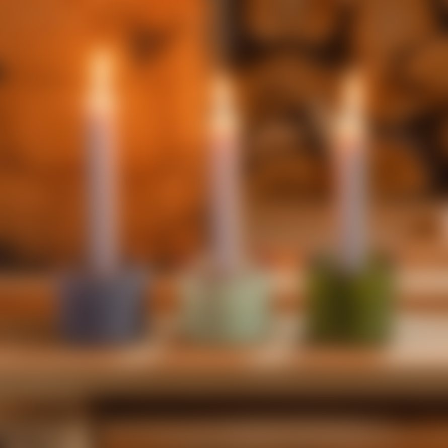Remember Candleholders and Tealights In Glass Set of 3 Forest Colours Set02