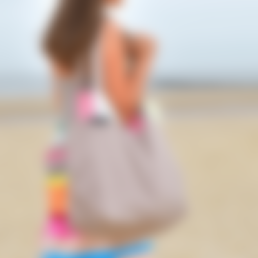 Remember Shoulder Bag For The Beach And Shopping Cotton Marina Design