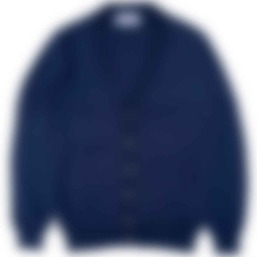 Fresh Extra Fine Cotton Cardigan Made In Italy Navy