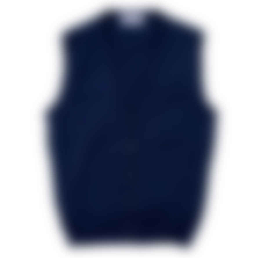 Fresh Extra Fine Cotton Vest Made In Italy Navy