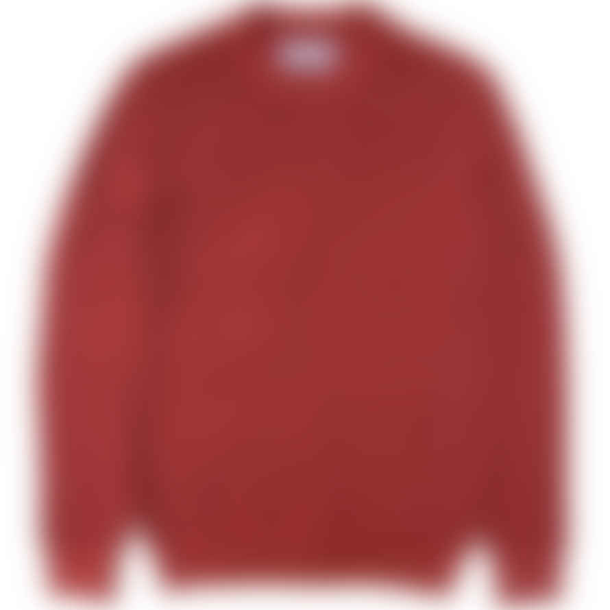Fresh Crepe Cotton Crewneck Sweater In Cayenne Red