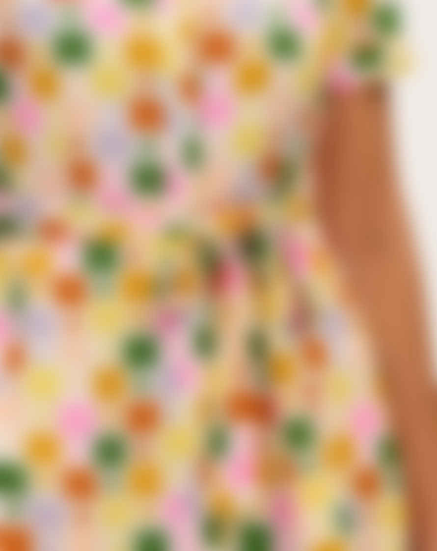 Lilac Rose Sugarhill Lauretta Midi Shirt Dress In Multi, Floral Checkerboard
