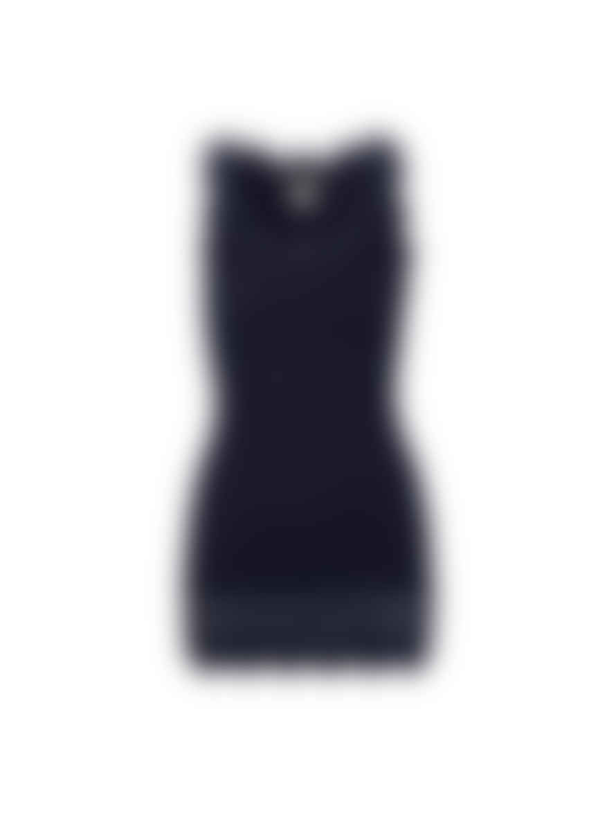 ODYL design Navy Rosemunde Silk and Lace Vest