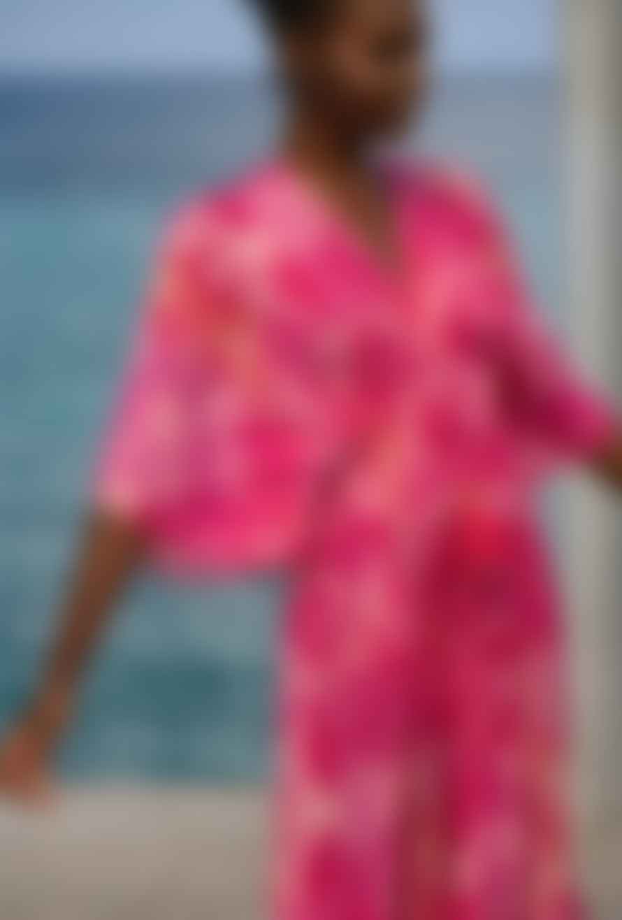 Sophia Alexia Magic Magenta Capri Kimono