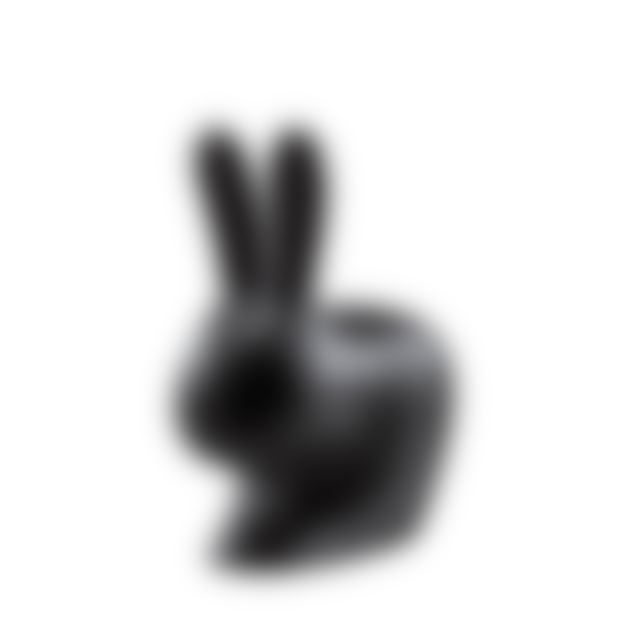 Qeeboo Rabbit Chair Dots Black & White