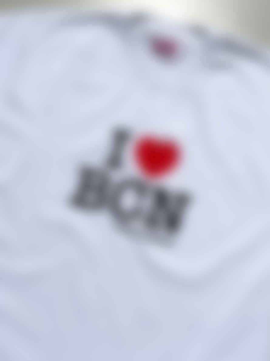 MISS KLECKLEY I Love Bcn White Tshirt Unisex