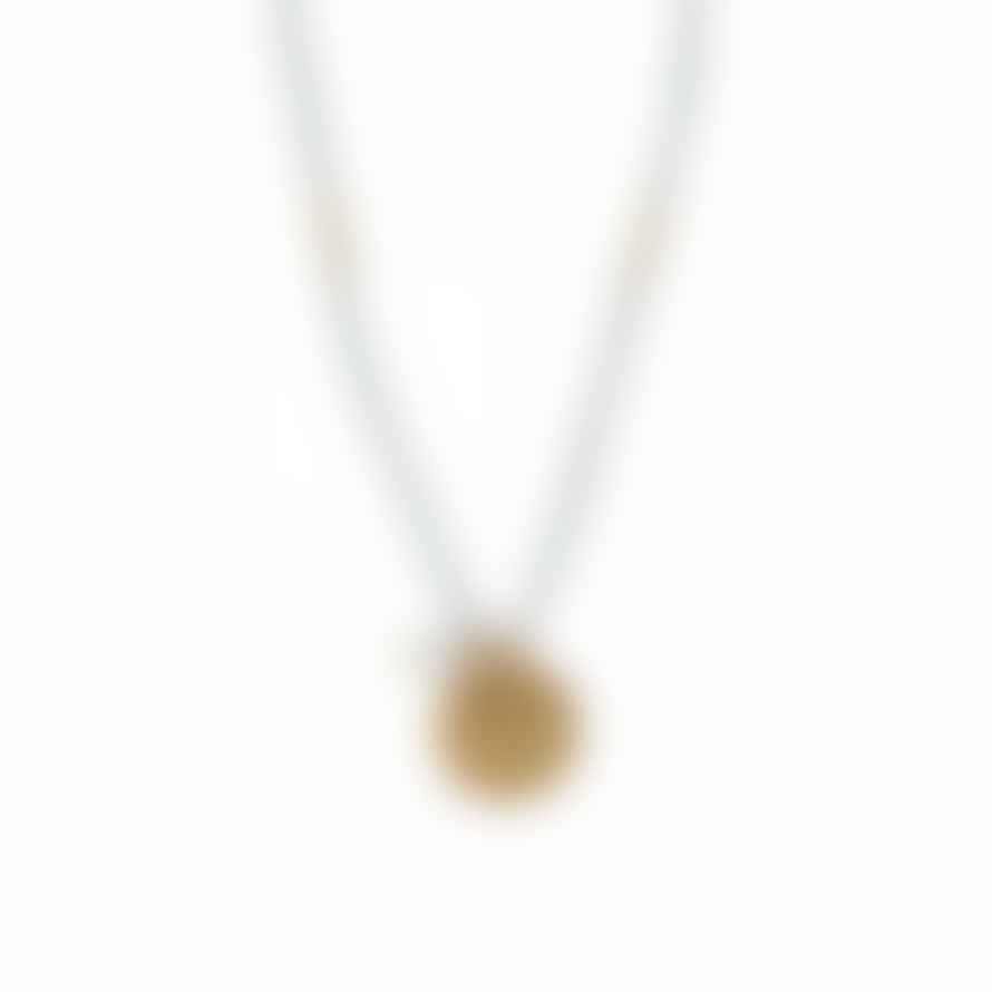 A Beautiful Story Timeless Blue Lace Agate Gold Necklace