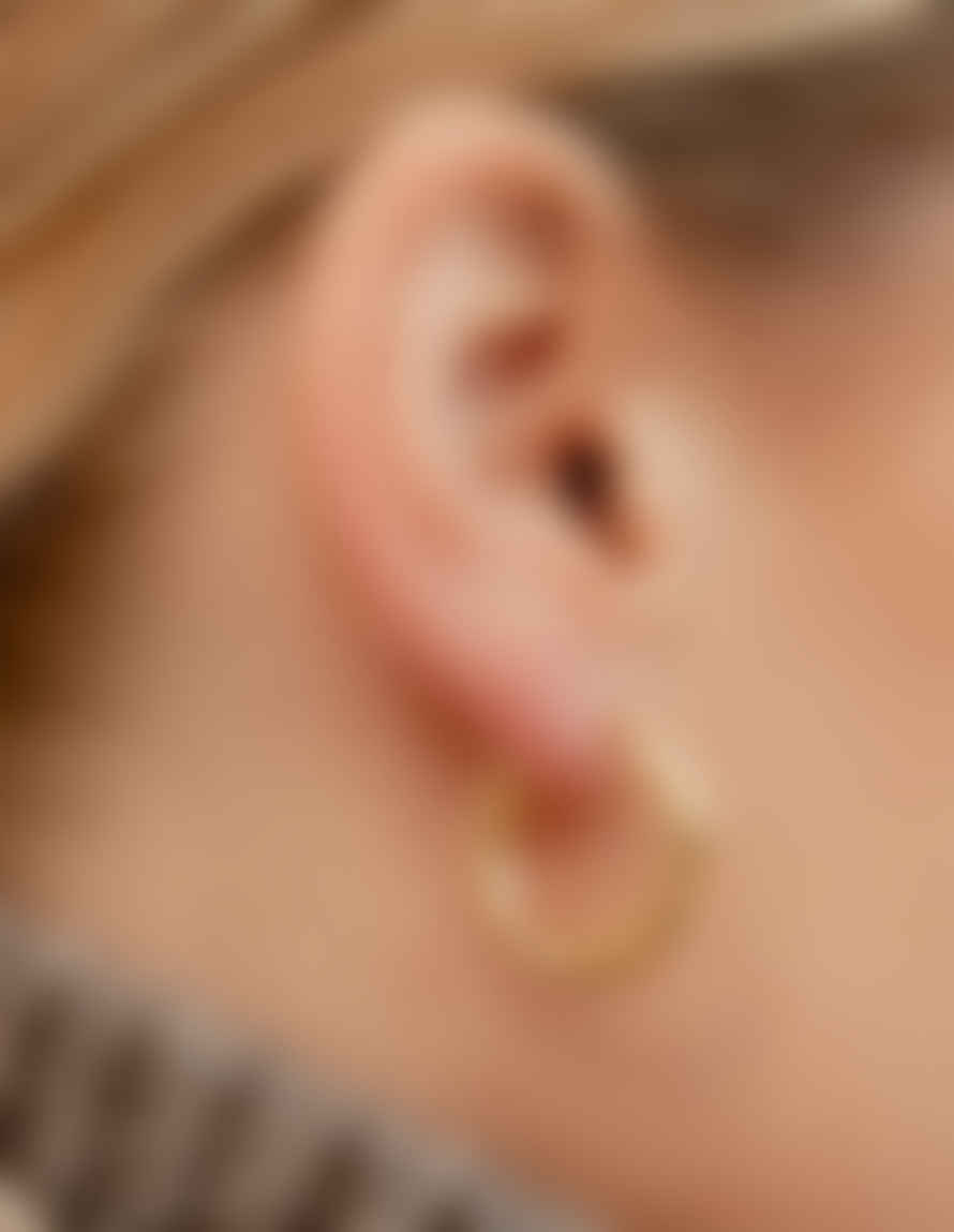 Nordic Muse Gold Classic Hoop Earrings, Waterproof