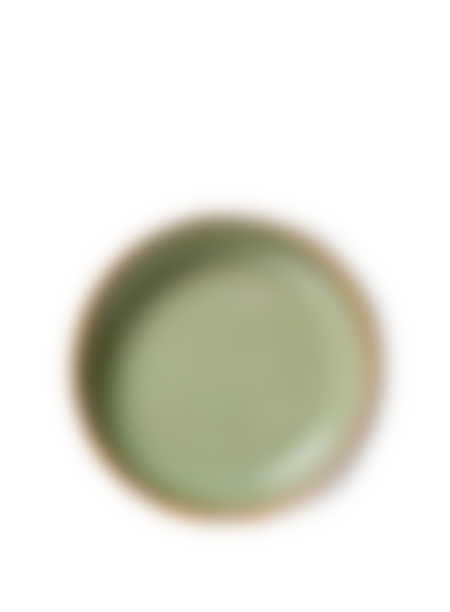 HK Living Chef Ceramics Deep Plate Large In Moss Green
